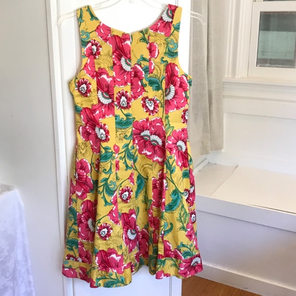 ROBBIE BEE Floral Midi Dress Fit & Flare Sleeveless Cotton Pink Women’s Size 12 - Picture 7 of 16